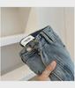 Women's Plus Size Fleece-Lined High Waist Blue Jeans - Winter Slimming Straight Leg Harem Pants