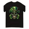 European Sizes Mexican Culture T-Shirt - Day of the Dead & St Patrick's Lucky Shamrock Sugar Skull GraphComfic Tee,