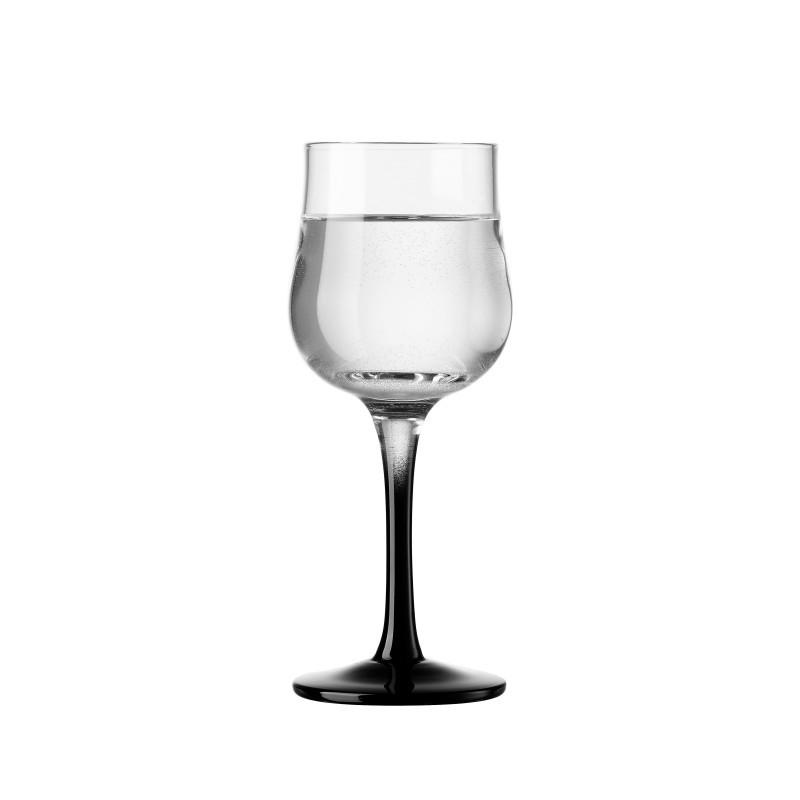 Vintage High-Stemmed Red Wine & Baijiu Glass - 2.5oz Black Stem, Creative Home Decor