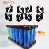 100-400 stk 18650 Litium Batteriholder Sylindrisk Antivibrasjons Plast Batteripakke Brakett Li-ion Batteri Avstandsstykke Celleholder
