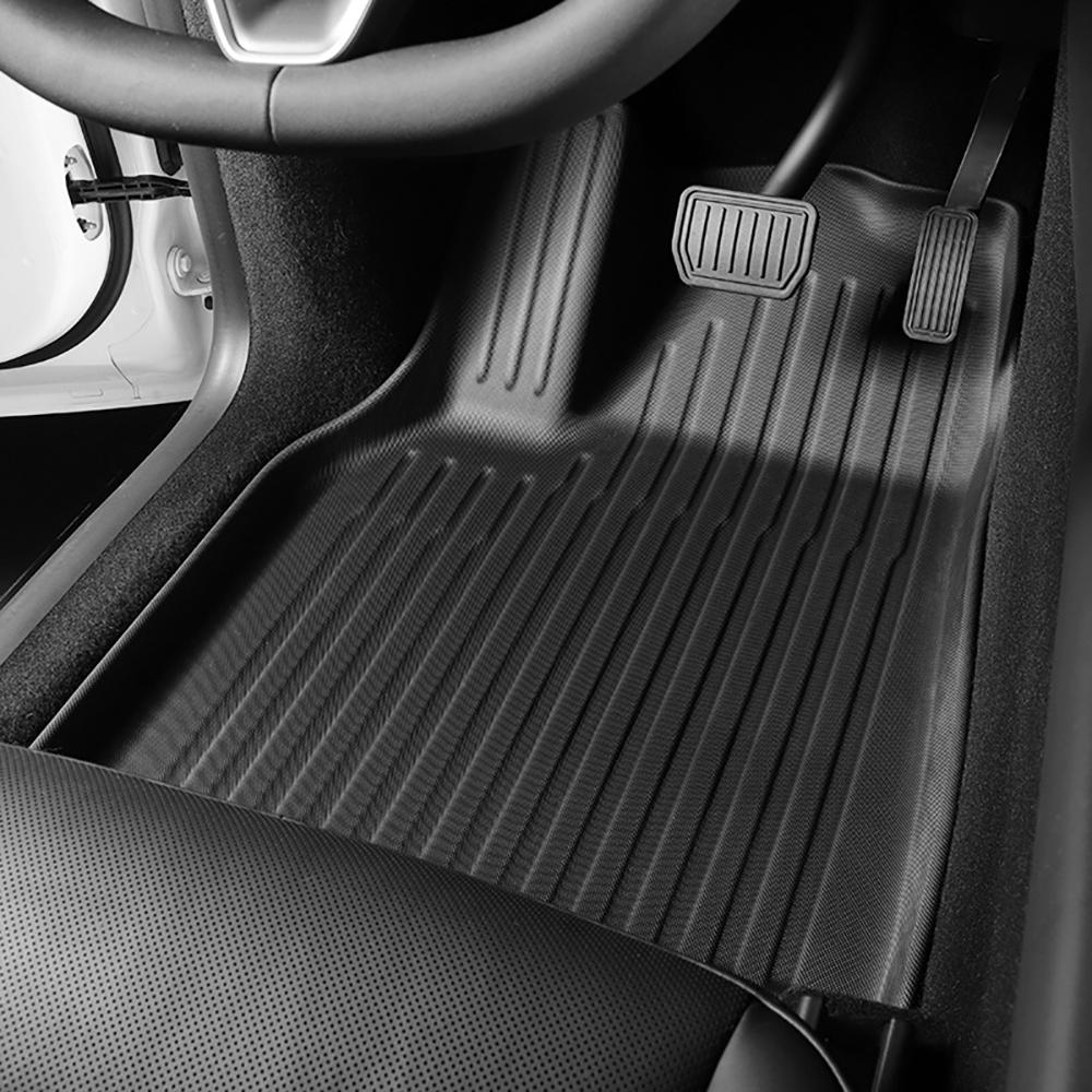 For New Tesla Model Y Launch 2025+ Juniper 2025+ TPE Floor Mats & Cargo Liner, All Weather Trunk Mats Floor Liner Backrest Mats