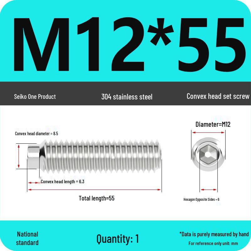 304 Stainless Steel Cup Point Grub Screw - Sizes M3 To M10