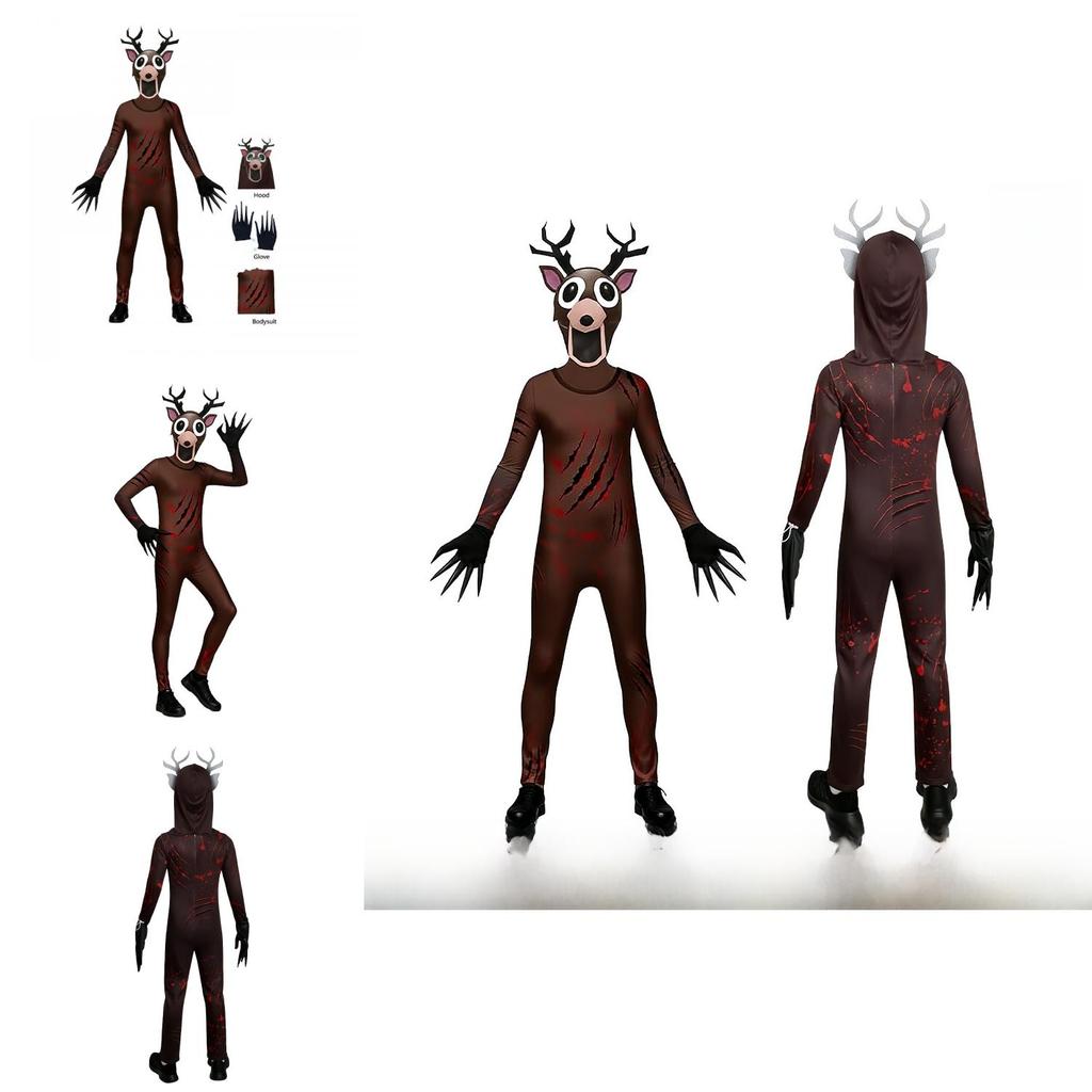 99 Notti nella Foresta Costume di Renna di Halloween per Adulti con Tessuto in Poliestere per Cosplay ed Eventi di Festa