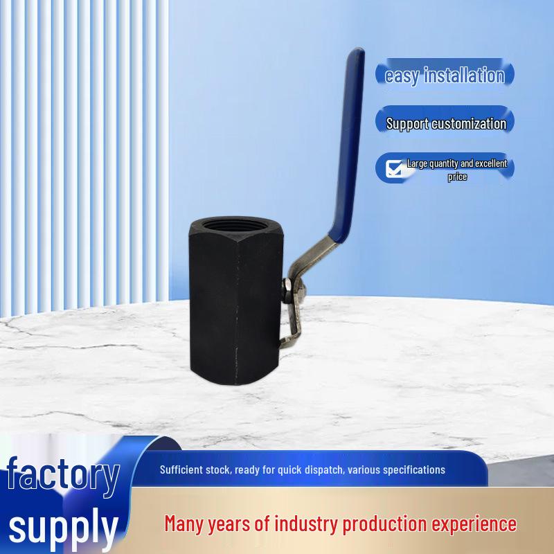 

Forged Steel Hexagonal High-Pressure One-Piece Threaded Manual Ball Valve with Handle DN15