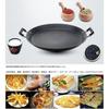 Farigrut Nanbu Ironware Extra Large Iron Pot, Uncoated, for Gyoza, Yakiniku, Frying Pan, Okonomiyaki, Iron Plate, BBQ, Round, Multi-Purpose, Durable,