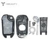 Yocasty Capa de Chaveiro de Carro Flip de 3 Botões Para Citroen Aircross Para Peugeot C3 C4 308 208 508 3008 5008 Com Va2/Hu83