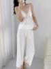 Suspender shorts pajamas women's summer sexy ice silk breathable and cool women's loungewear suit thin can be worn outside