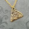 Gold Pizza Slice Charm Necklace - Hot Selling Pizza Pendant