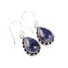Natürlicher Sodalith Edelstein 925 Sterlingsilber Schmuck Handgefertigte Ohrringe 1,41" EE-97-32