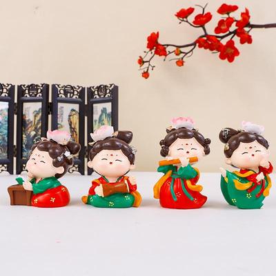 Kreativní figurka starověké dámy z dynastie Tang: Stolní ozdoba ve stylu národního přílivu