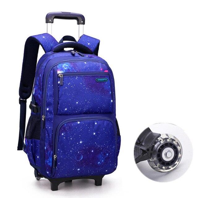 New 2 Wheels Travel Rolling Luggage Bag School Trolley Backpack for Boys Kid 'S Travel Backpack On Wheels School Backpacks Child