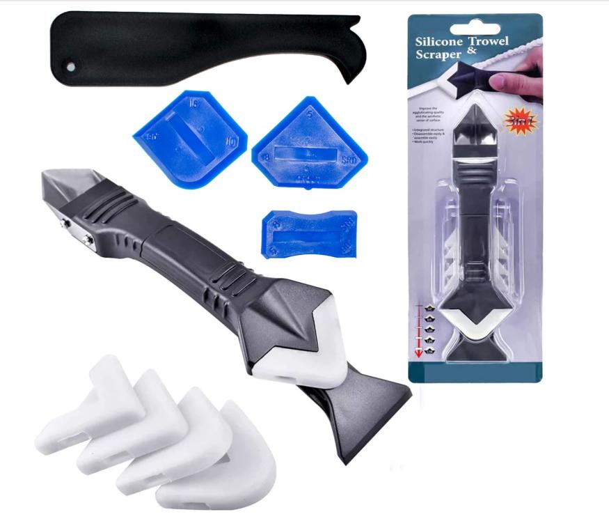 Popular Professional Caulk Tool Kit 3 in 1 Sealant Scraper and Trowel Silicone Sealant Finishing Tool sealant scraper