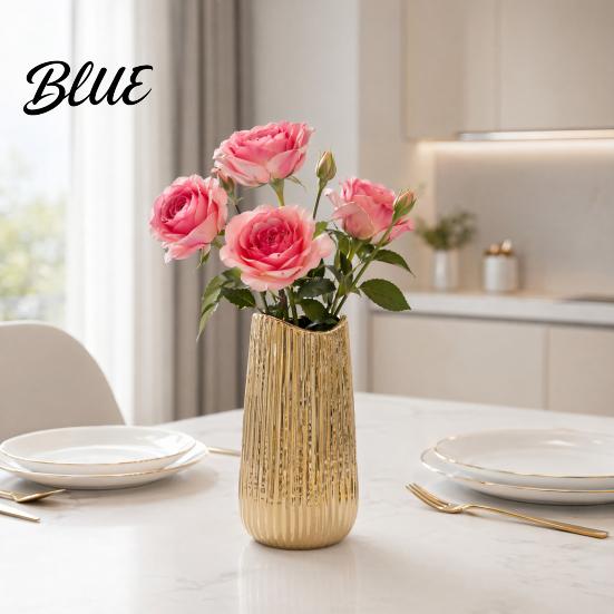 Ceramic Flower Vase Gold Vases Decorative for Fresh Flowers And Dried Arrangements