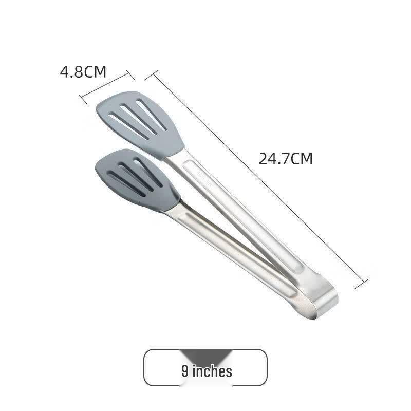 304 Stainless Steel Anti-Scalding Food Tongs 9 inch (24cm)