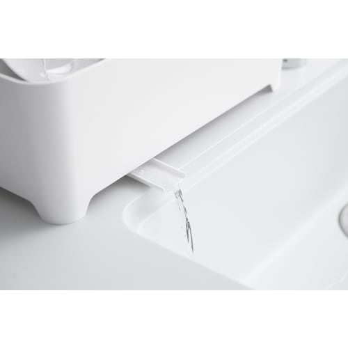 Yamazaki Industrial Co., Ltd. White Dish Drainer Set, Approx. W37 x D28 x H14.5cm, Tower Type, Washtub, Dish Drainer, and Soaking Rack, Product Code: