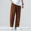 Herren Gerade geschnittene lockere Cord-Cargo-Hose