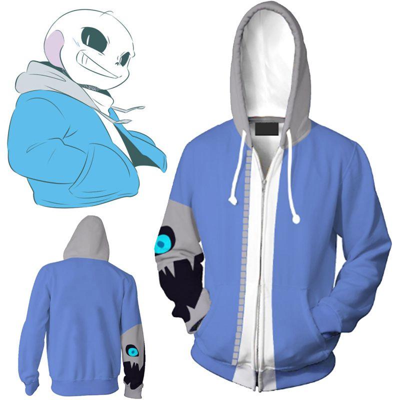 Felpa con cappuccio e giacca Cosplay 3D di Undertale Sans Design Morbido e Confortevole Per Tutti