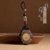 Ebony Nepal Eight Guardian Gods Keychain Pendant - Retro Buddha Jewelry Gift for Men and Women