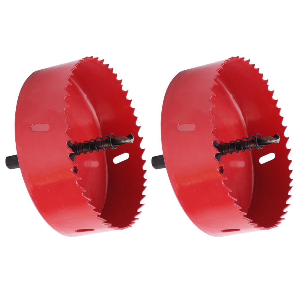 2 Sett BiMetall Hullsag Kuttersett for Aluminiumplate PVC Jernplate Hullåpning 120165mm(90 mm )