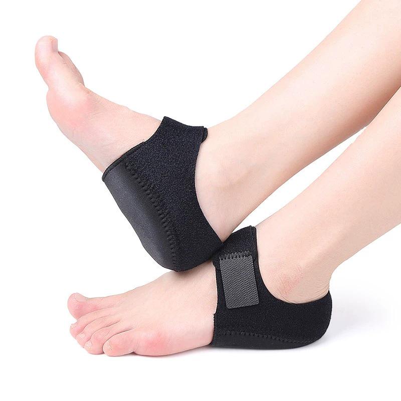 Gel Heel Wraps: Velcro Heel Covers & Warmers for Men and Women - Relieve Foot Fatigue & Absorb Shock