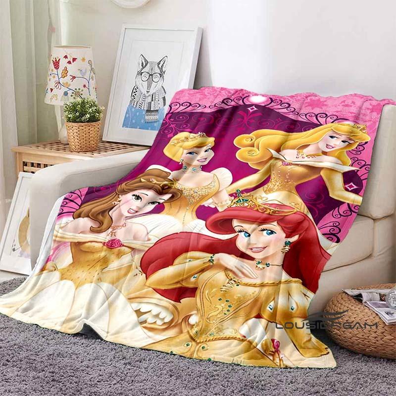 3D Printed Disney Princess Cartoon Blanket, Suitable for All Seasons, Wearable By Children and Adults, A Luxurious Gift Choice.
