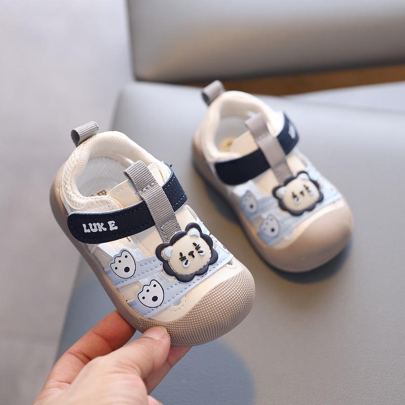 

Summer Unisex Closed Toe Sandals Anti-kick Soft Sole Functional Toddler Walking Shoes 19 синій