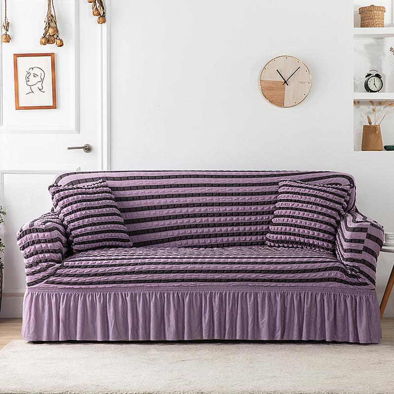 Luxury Jacquard Sofa Cover With Skirt European Sectional Couch Sofa Covers For Living Room Armchair Sofa Covers Elastic Stretch