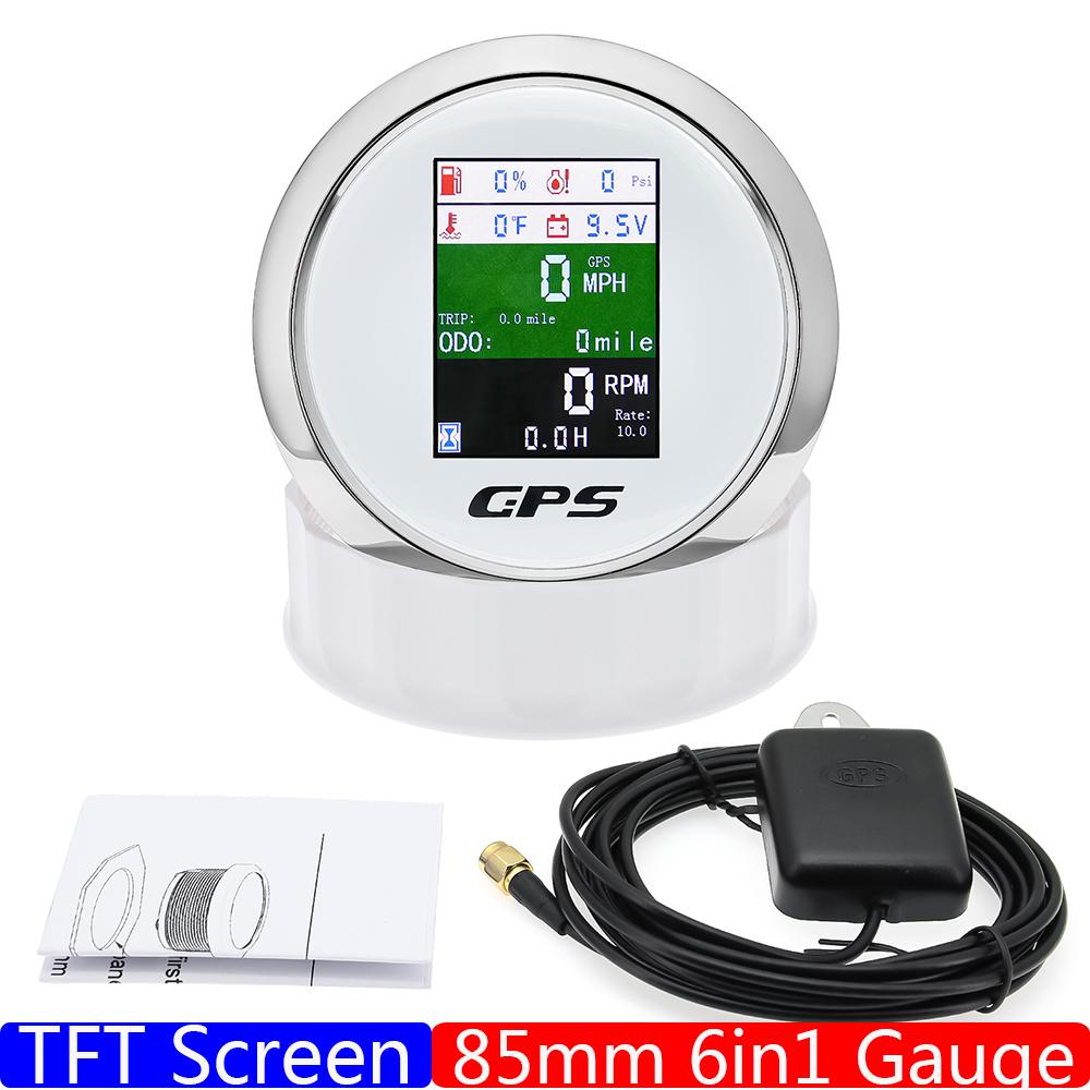 

Auto Digital 85mm 600KMH GPS Speedometer Gauge+Tachometer+Fuel Level Meter+Oil Press+Water Temp+VOLT for Car Boat Yacht WS