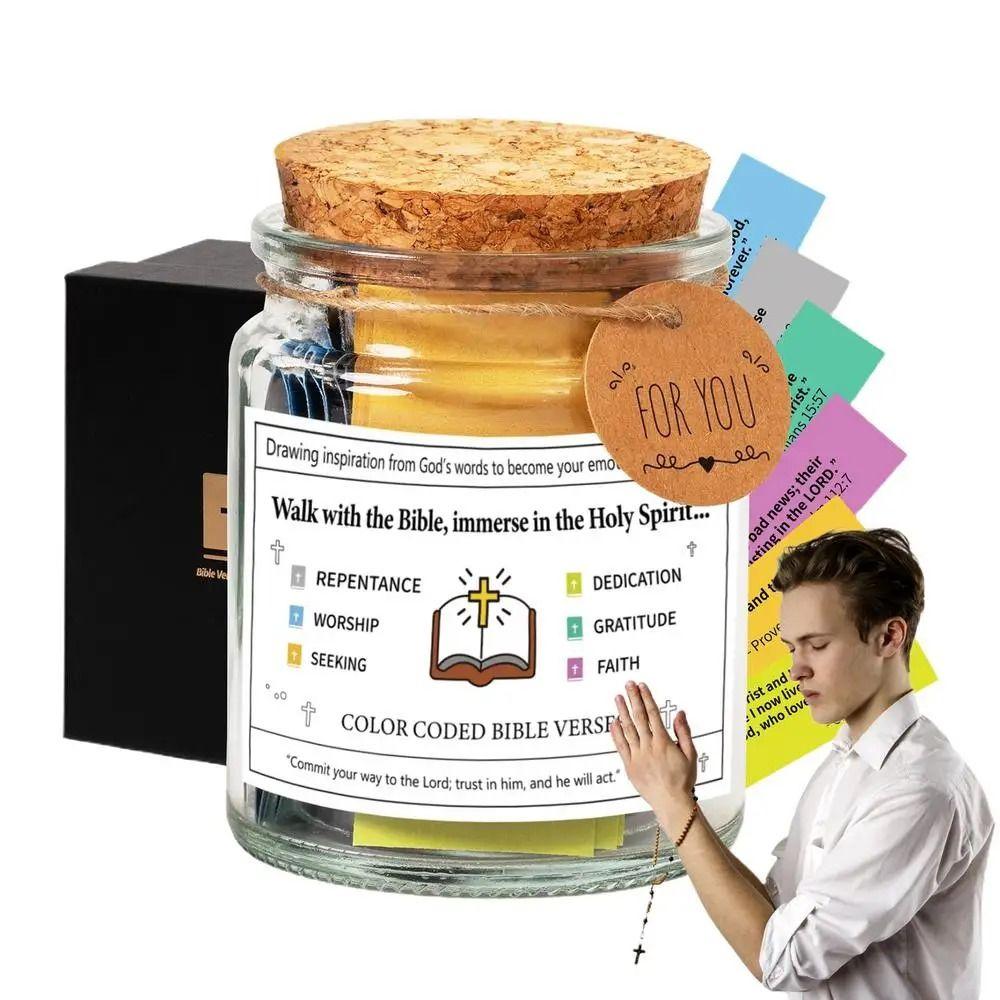 Emotions Feelings Christian Jar Cards Bible Notes Versatile Gratitude Jar  Spiritual Enhancement