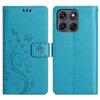 Wallet Case for Moto G67 5G - Leather/PU, Blue, With Lanyard