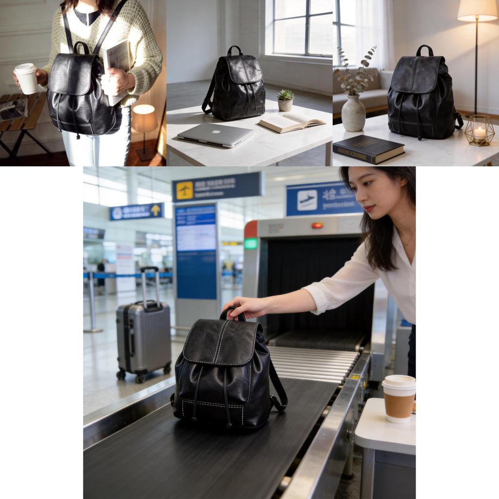 Minimalist Pu Small Backpack For Women With Durable And Inner Pocket