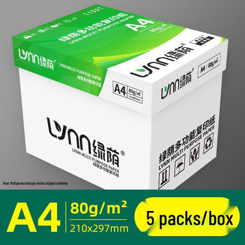 Green Shade A4 Printing Paper, 500 Sheets, 80gsm White Copy Paper for Photocopying and Drafts