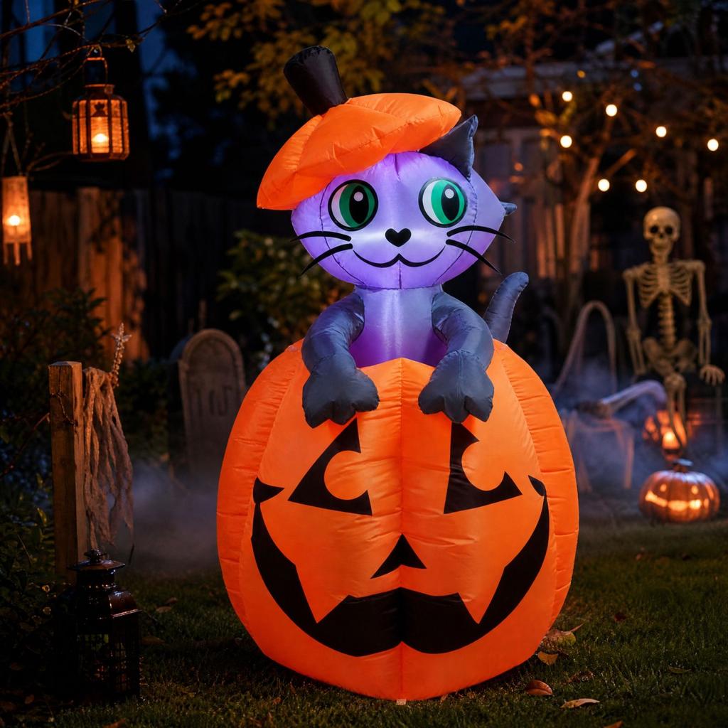 1.5M Halloween Inflatable Yard Decoration with Animated Motion