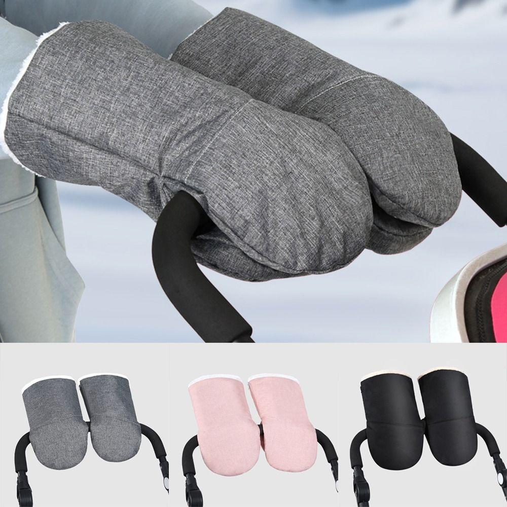 Thicken Winter Strollers Gloves Warm Fleece Lined Baby Stroller Hand Muff  Daily Outings
