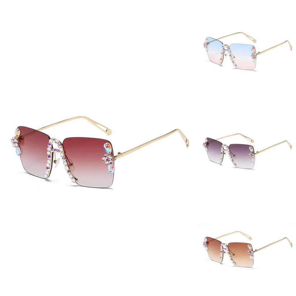 Trendy Letter Element Square Frame Sunglasses Summer Outdoor Sun Uv Protection