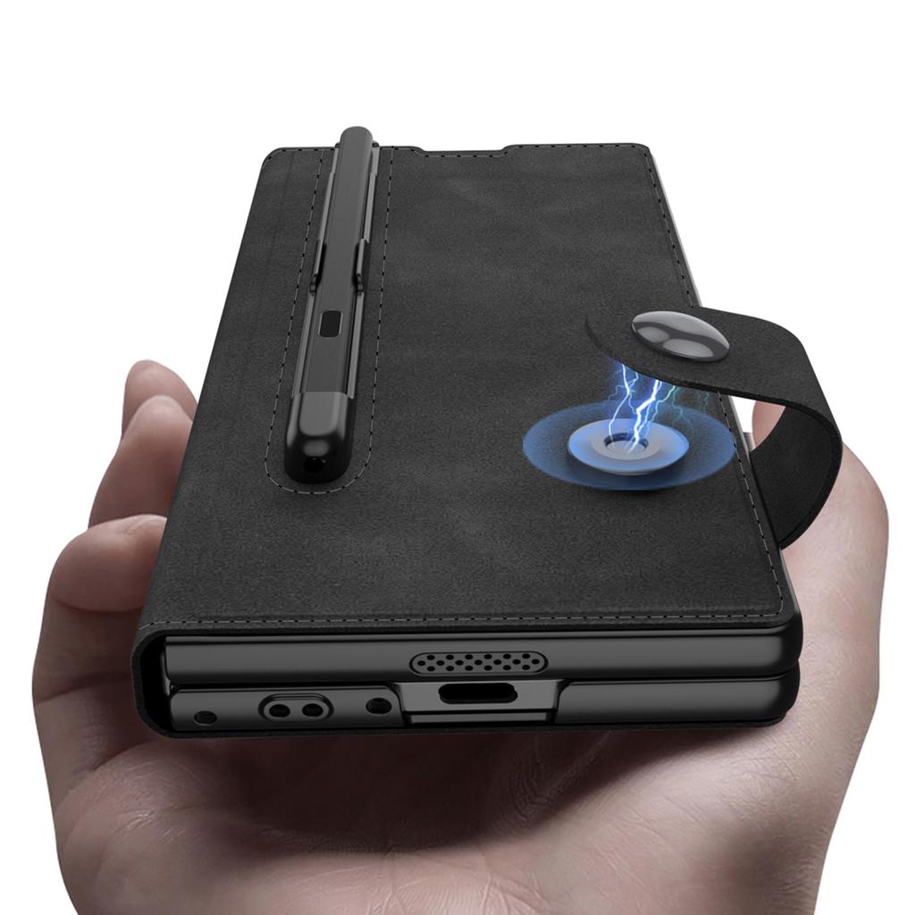 Samsung Z Fold6 Mobile Phone Case Folding Screen Carbon Fiber Shell Film Ultra Thin All Inclusive with Pen Slot Stylish Thin