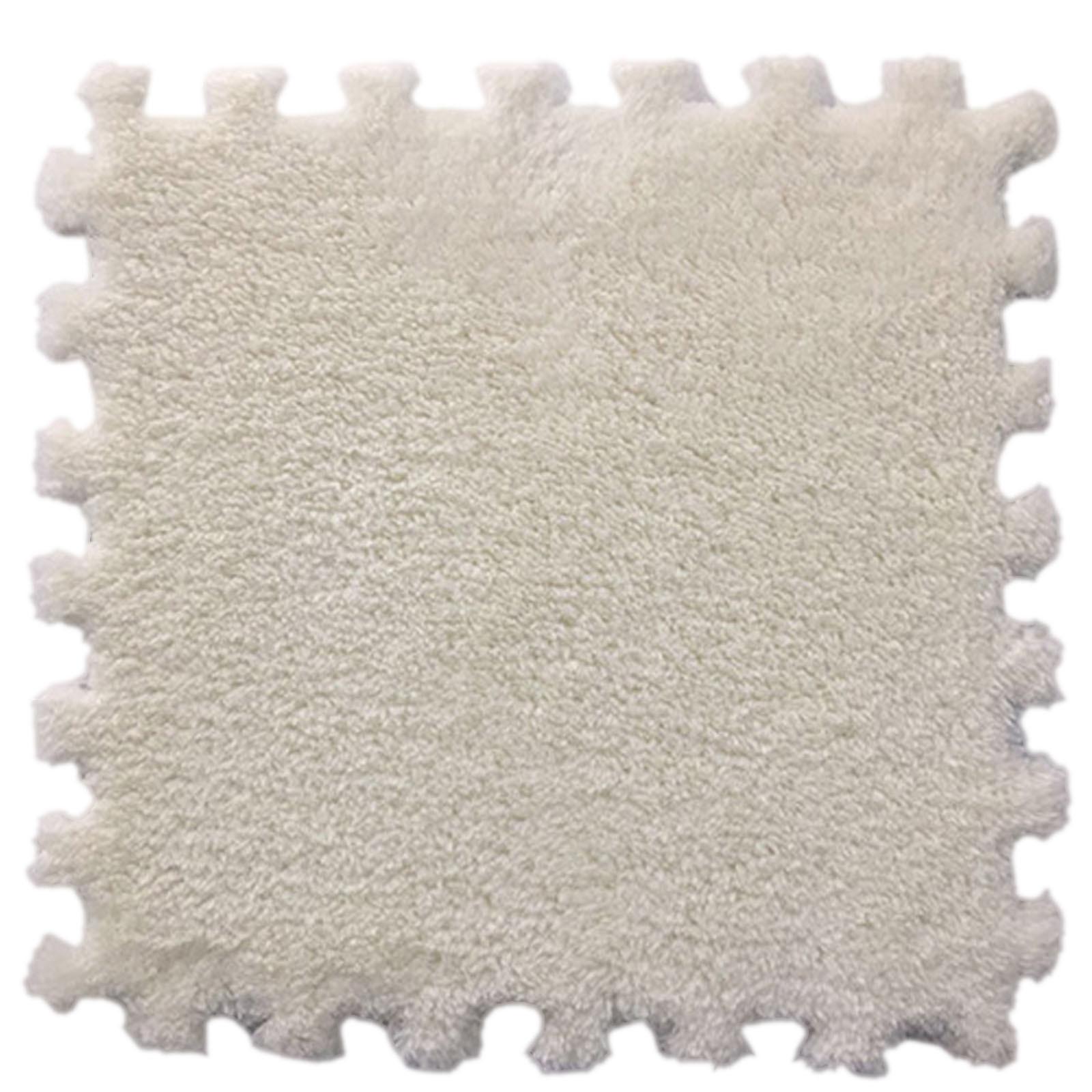 

11,81-дюймовый квадратный коврик-пазл из полиэстера, бархата, экологически чистый ковер, 14 цветов бежевый