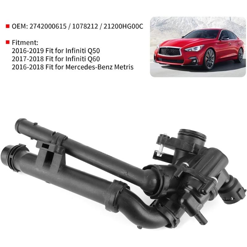 Car Engine Coolant Thermostat Housing Temperature Regulation Climate Control Suitable for 2742000615 1078212 21200HG00C