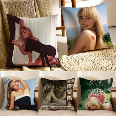 Singer Pop SSabrina CCarpenter Cushion Cover Pillowcase Antidustmite Living Room Sofa Decor Cushion Room