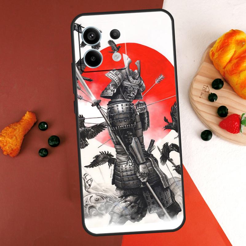 Samurai Warrior Case For Xiaomi Redmi Note 13 14 Pro 9 10 11 12 Pro 10S 11S 12S Redmi 13C 10C 12C 14C Coque