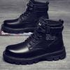 Men's 2025 Martin High-Top Leather Boots: Casual Retro Workwear & Motorcycle Style for Autumn/Winter