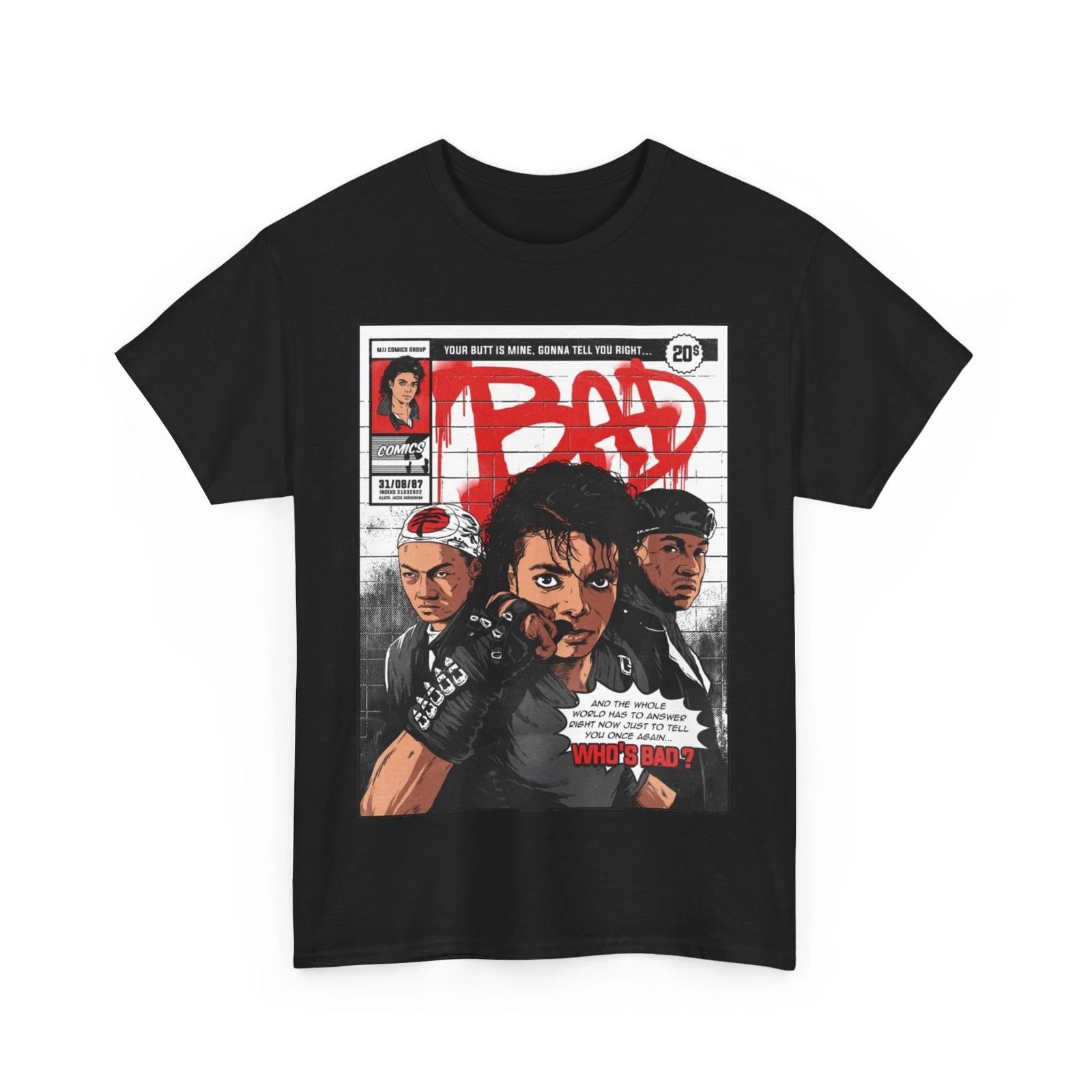 Michael Jackson Bad T Shirt - Men s and Women s Universal T-Shirt - Universal Comfortable and Breathable Trendy T-Shirt - Men... S разноцветный