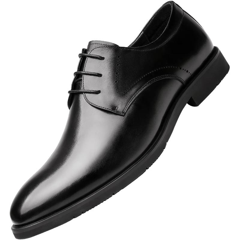 Qiangren Men s Plus Size Leather Derby Shoes 47