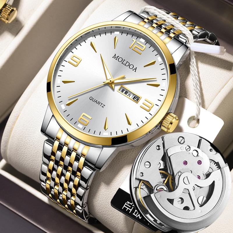 Mechanical skeletonized movement watch men s calendar business