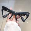 2Pcs Stylish Cat-Eye Large Frame Reading Glasses Retro Simple Reading Glasses Suitable For Men And Women