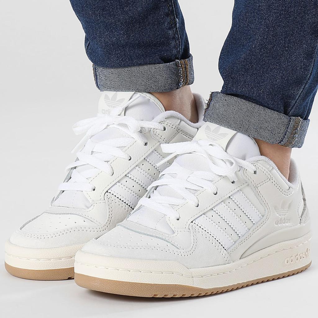 adidas Forum Low Big Kid White Gum Kids Sneakers Chalk-White Cloud-White ID6861