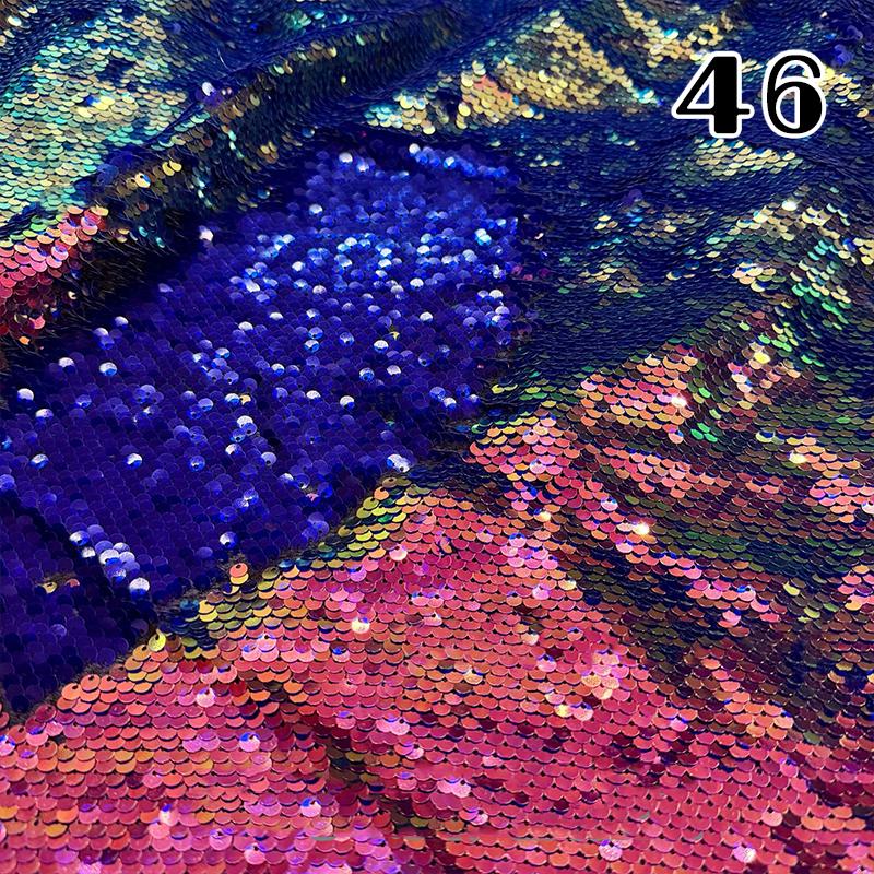 100x130cm Oboustranná 5mm Látka s rybími šupinkami Reverzibilní látka s flitry DIY Řemesla Šití Oděv Boty Pozadí Dekor