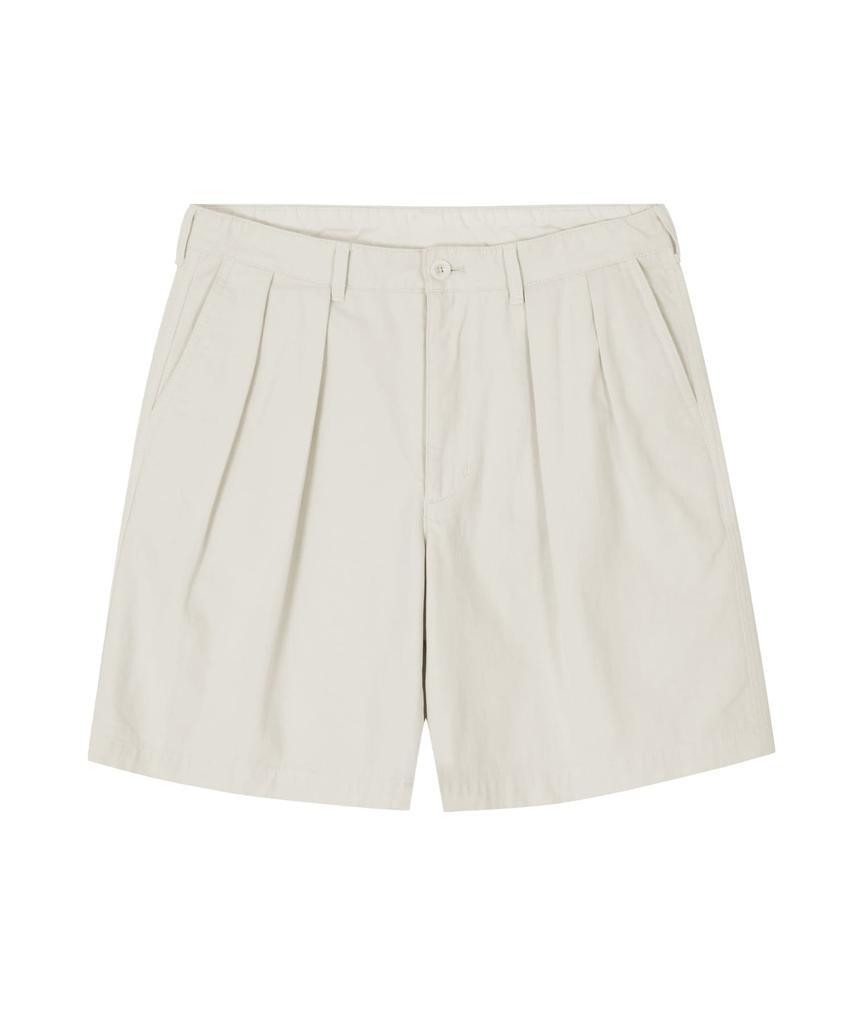 Yunibeosyeolobeolol Two Tuck Work Shorts Ivory