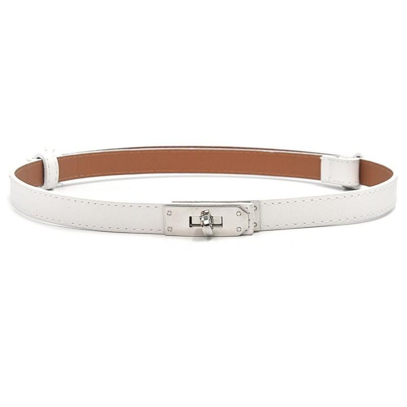 Contemporary Waist Adjustable Belt With Sleek Metal Buckle For Elegant Dresses In Colors Fall