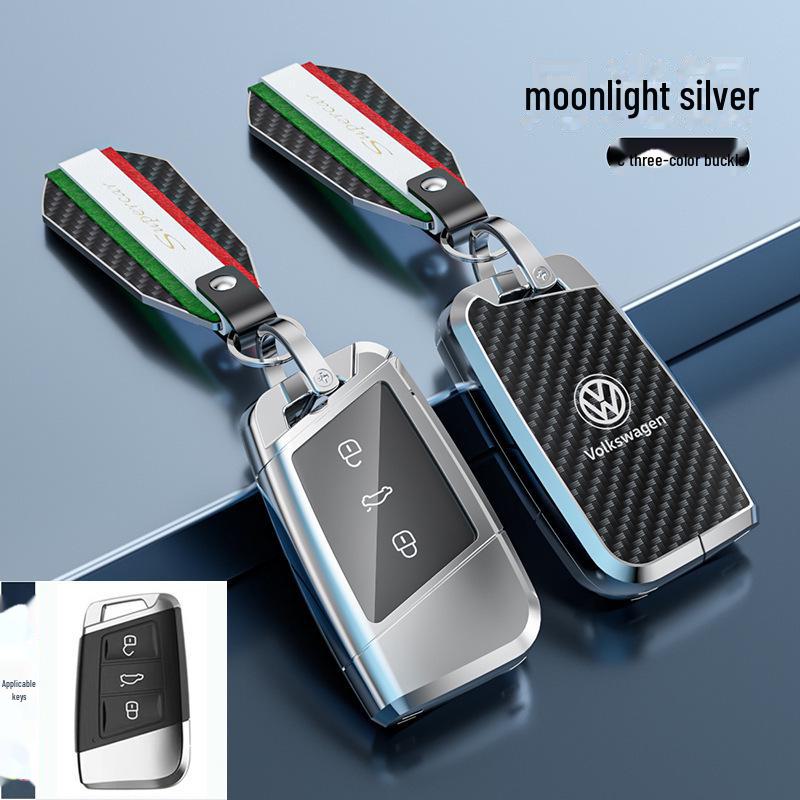 Kryt klíče Volkswagen Lavida pro 24 modelů - Sagitar, Tanyue, Tiguan, Bora a další - Skořepina s přezkou na tašku do auta - Chraňte své klíče stylově.
